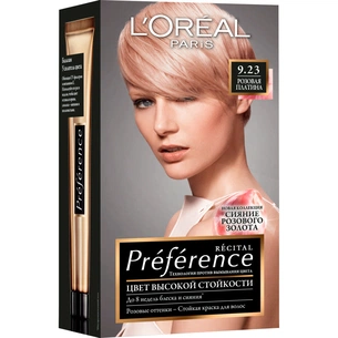 Фарба для волосся L'Oreal Paris Preference 9.23 - Рожева платина (3600523577613) зображення 1