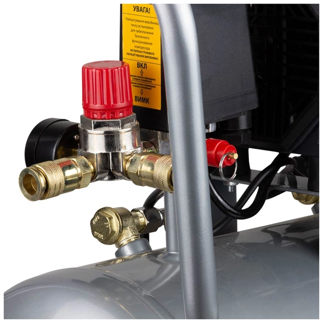 Компресор Sigma двоциліндровий безмасляний 1.5кВт 209л/хв 8бар 30л (7042541) - picture 10