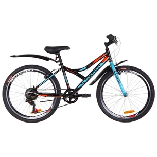 Велосипед Discovery 24" FLINT Vbr рама-14" 2019 чорно-синій з помаранчевим (OPS-DIS-24-131) зображення 1