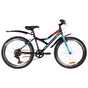 Велосипед Discovery 24" FLINT Vbr рама-14" 2019 чорно-синій з помаранчевим (OPS-DIS-24-131) - зменшене зображення 1
