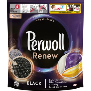 Капсули для прання Perwoll Renew Black для темних та чорних речей 46 шт. (9000101575484) зображення 1