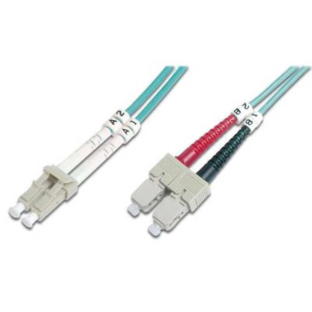 Оптический патчкорд Digitus LC/UPC-SC/UPC,50/125,OM3,duplex,1m (DK-2532-01/3) - изображение 1