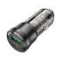 Зарядное устройство BOROFONE 1xUSB-C PD + 1xUSB 38W car adapter transparent black (6941991106965) - уменьшенное изображение 4