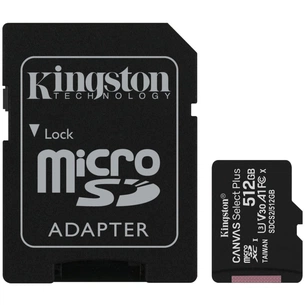Карта пам'яті Kingston 512GB microSD class 10 A1 Canvas Select Plus (SDCS2/512GB) зображення 1
