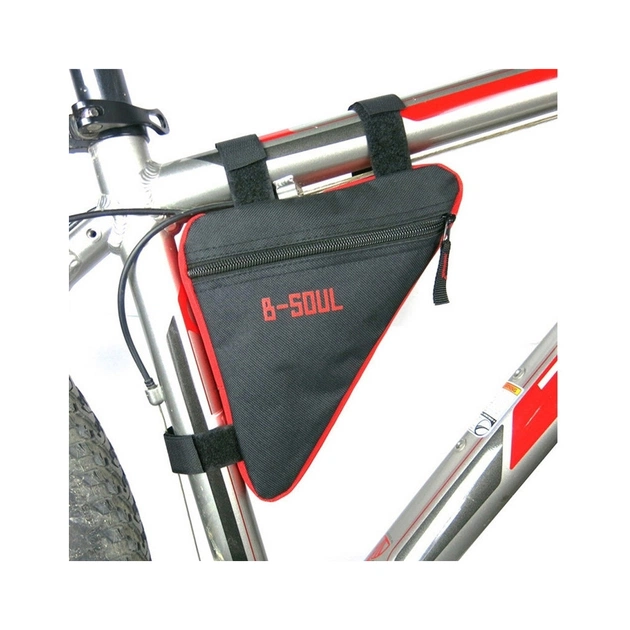 Велосумка нарамна Bravvos BC-BG064 20x18x4 cm Black/Red (BIB-045) - picture 2