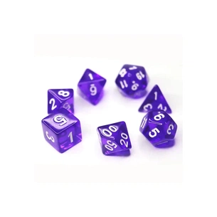 Набір кубиків для настільних ігор Games 7 Days Transparent 7 Dice Set - Dark purple (g7dtran08) зображення 1