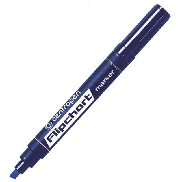 Маркер Centropen Flipchart 8560 1-4,6 мм, chisel tip, blue (8560/03) - зображення 1