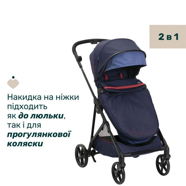 Коляска Chicco 2 в 1 Seety синя (2900990870639) (87097.79.01) - зображення 9