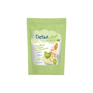 Дитяча каша Detka Am Organic безмолочна кукурудзяна з яблуком і морквою 200 г (4820001521092) зображення 1