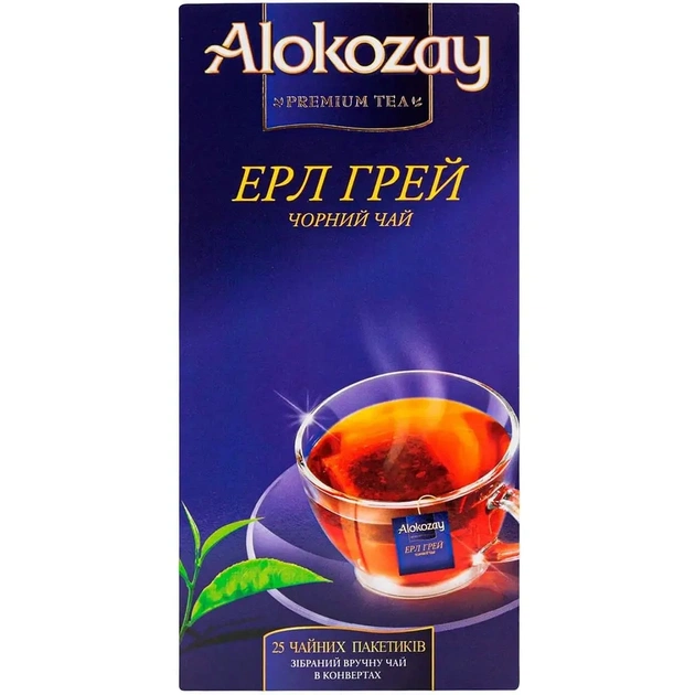 Чай Alokozay чорний з ароматом бергамота 25х2 г (4820229040443) - зображення 1