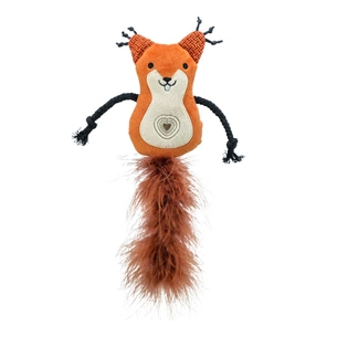 Іграшка для котів Trixie Білка з пір'ям і котячою м'ятою 24 см (4011905456812) зображення 1