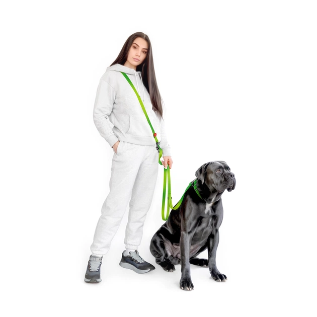 Повідець для собак WAUDOG Nylon Mono світловідбивний М салатовий (46485) - зображення 4