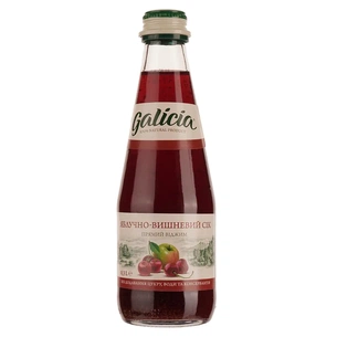 Сік Galicia Яблучно-вишневий прямого віджиму неосвітлений 300 мл с/б (4820209560138) зображення 1