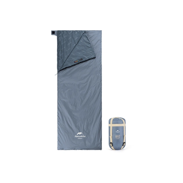 Спальний мішок Naturehike надлегкий Ultralight LW180 NH21MSD09 лівий (15°C) p-p M сіро-синій (6927595777947-L) - зображення 1