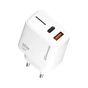 Зарядное устройство Grand-X GaN 1xUSB-C + 1xUSB QC3.0 45W white (CH-460W) - уменьшенное изображение 2