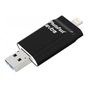 USB флеш накопичувач PhotoFast 128GB i-Flashdrive EVO Plus USB3.0-microUSB/Lightning (EVOPLUS128GBU3) - зменшене зображення 2