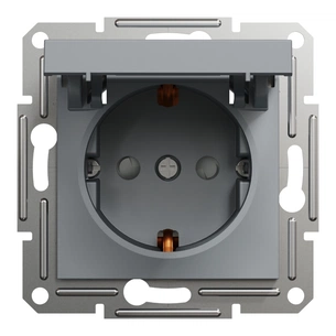 Розетка Schneider Electric ASFORA з кришкою, сталь (EPH3100162) зображення 1