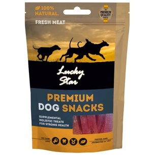 Ласощі для собак Lucky Star Соломка з качиного в'яленого м'яса ≈11 см 85 г (4820111434152) зображення 1