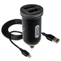 Зарядний пристрій XO 2xUSB 2.1A + cable USB to Lightning black (TZ08-L-BK) - зменшене зображення 1
