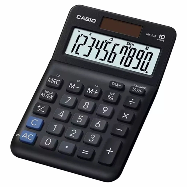 Калькулятор Casio MS-10F-WA-EP, черный (CALC-CAS-MS-10F-WA-E) - изображение 1