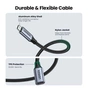 Дата кабель Ugreen USB-C M/F 1.0m 5A 10Gbps USB 3.1 black (30205) - уменьшенное изображение 11
