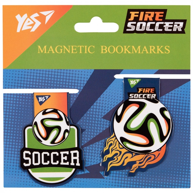 Закладки для книг Yes магнітні Football, 2шт (708111) - picture 2