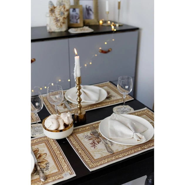 Серветка на стіл Прованс гобеленова Золоте свято 30х50 см (036311) - picture 11