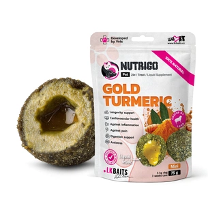 Ласощі для собак LK Baits Pet Nutrigo Gold Turmeric Mini для дрібних порід з куркумою (Ø 15 мм) 75 г (7777037) зображення 1