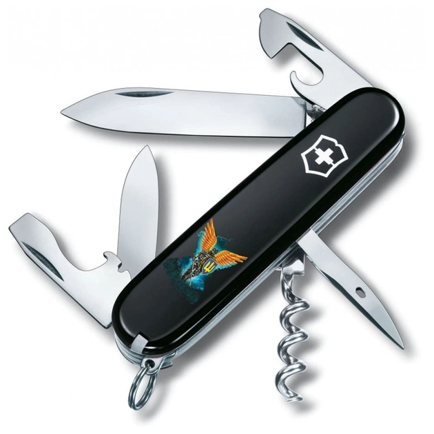 Ніж Victorinox Spartan Ukraine Black "Янгол ЗСУ" (1.3603.3_T1061u) - изображение 1