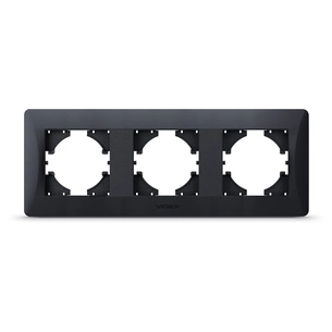 Рамка Videx BINERA чорний графіт 3 поста (VF-BNFR3H-BG) изображение 1