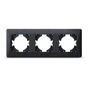 Рамка Videx BINERA чорний графіт 3 поста (VF-BNFR3H-BG) - уменьшенное изображение 1