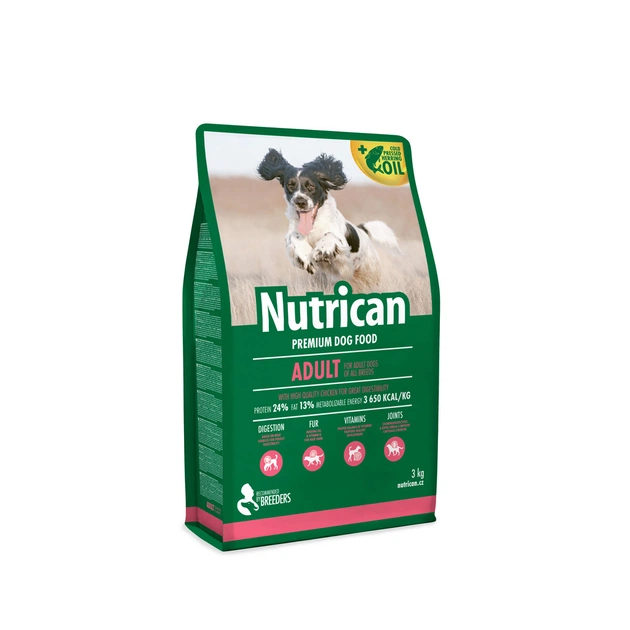 Сухий корм для собак Nutrican Adult для собак зі смаком курки 3 кг (nc507009) - изображение 1