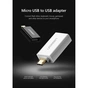 Перехідник OTG USB 2.0 AF to Micro 5P US195 white Ugreen (30529) - зменшене зображення 2