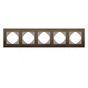 Рамка Videx BINERA шоколадний алюміній 5 поста (VF-BNFRA5H-CH) - уменьшенное изображение 1