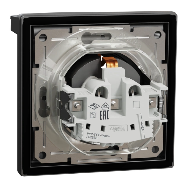 Розетка Schneider Electric ASFORA з кришкою, IP44, антрацит (EPH3100371) - зображення 7