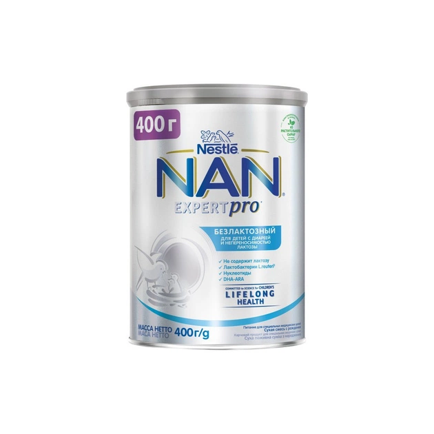 Дитяча суміш Nestle NAN безлактозна з народження 400 г (7613031568147) - picture 1