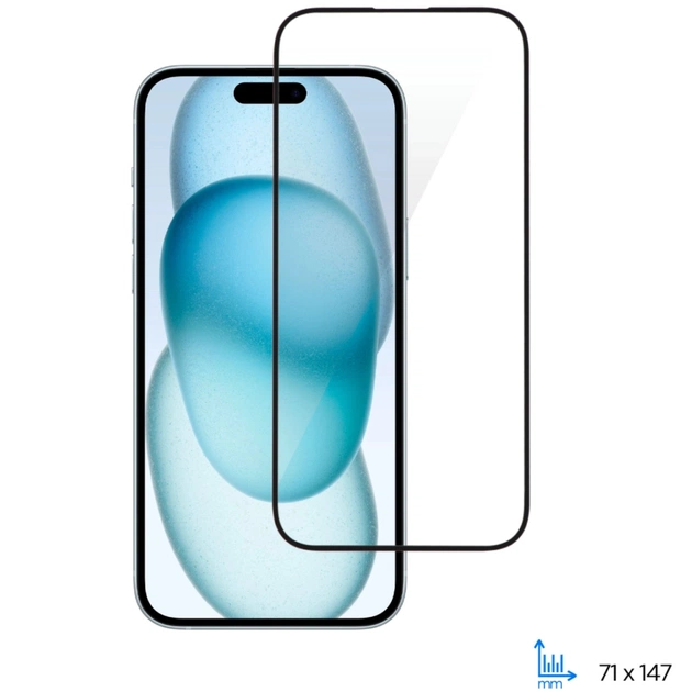 Стекло защитное 2E 2.5D FCFG iPhone 15 Black (2E-IP-15.-6.1-SMFCFG-BB) - изображение 1