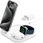 Зарядний пристрій Belkin 3in1 Magnetic Foldable iPhone/Watch/AirPods Qi2 15W white (WIZ029VFWH) - уменьшенное изображение 6
