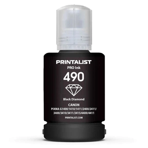 Чорнило Printalist Canon GI-490 для G1400/G2400/G3400 140г Black Pigm. (PL490BP) зображення 1