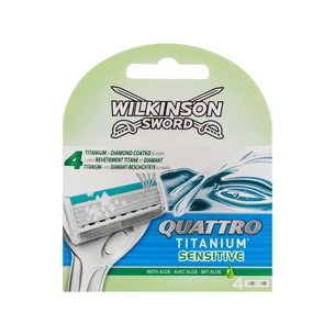 Змінні касети Wilkinson Sword Quattro Titanium Sensitive 4 шт. (4027800509805) зображення 1