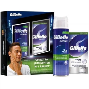 Набір для гоління Gillette Пена для бритья 250 мл + бальзам Sensitive Skin 100мл (7702018465828) зображення 1