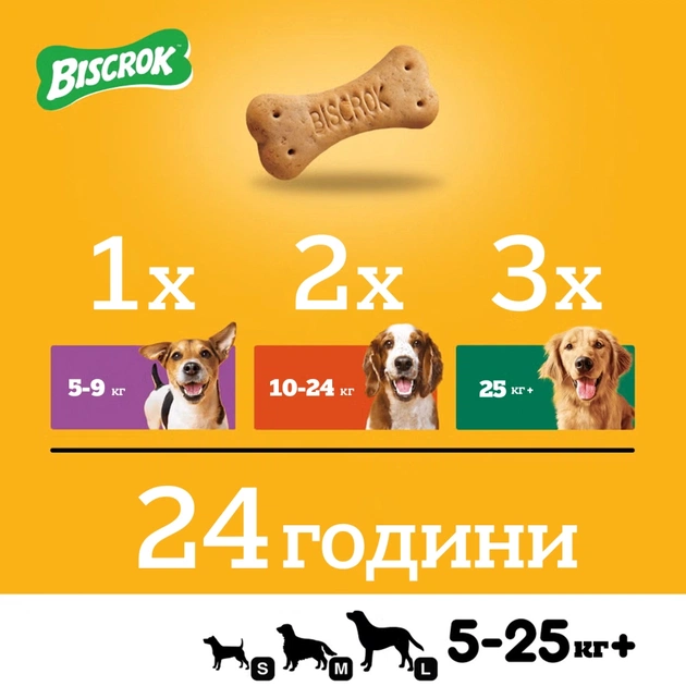 Ласощі для собак Pedigree Biscrok Multi Mix зі смаком курки, яловичини та ягняти 200 г (9003579302545) - picture 6
