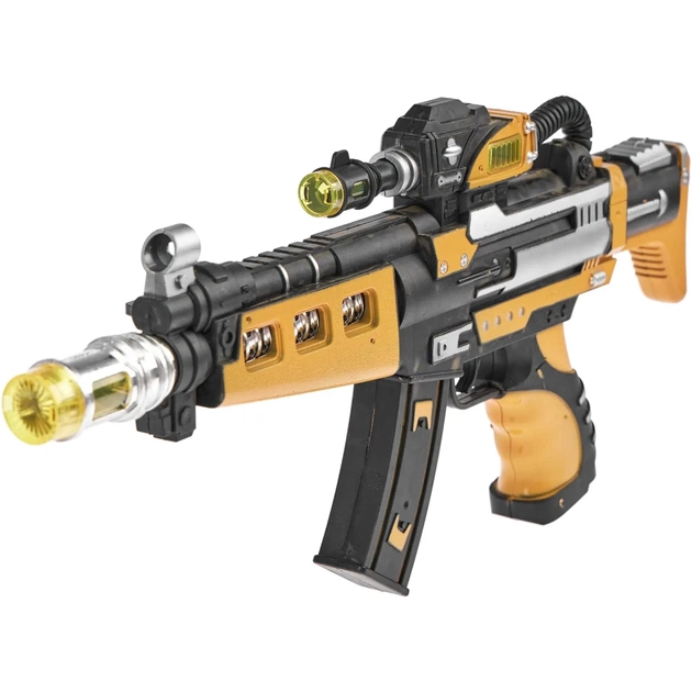 Іграшкова зброя ZIPP Toys Автомат світло-звуковий Зброя майбутнього Жовтий (819) - зображення 5