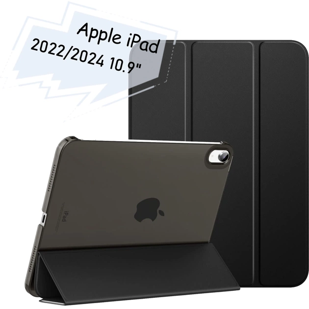 Чехол для планшета BeCover Tri Fold Hard Apple iPad 10.9" 2022/24/11" 2025/2024 Black (712983) - изображение 1