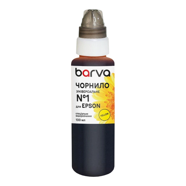 Чернила Barva Epson 1 100 мл, universal, yellow (EU1-450e) - изображение 1