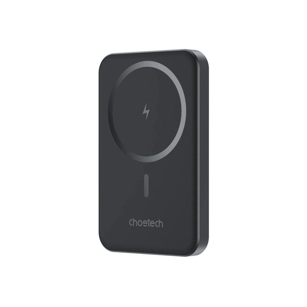 Батарея універсальна Choetech Magnetic Wireless 5000mAh, 20W, PD, Qi-15W, Black (B709-CCBK) - зображення 1