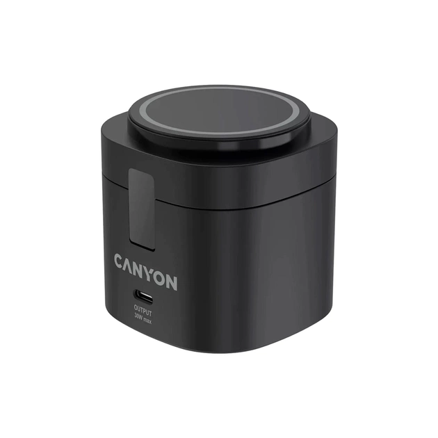 Зарядное устройство Canyon 4-in-1 wireless charging stand 30W + cable 1.0m black (CNS-WCS405BW/A) - изображение 1