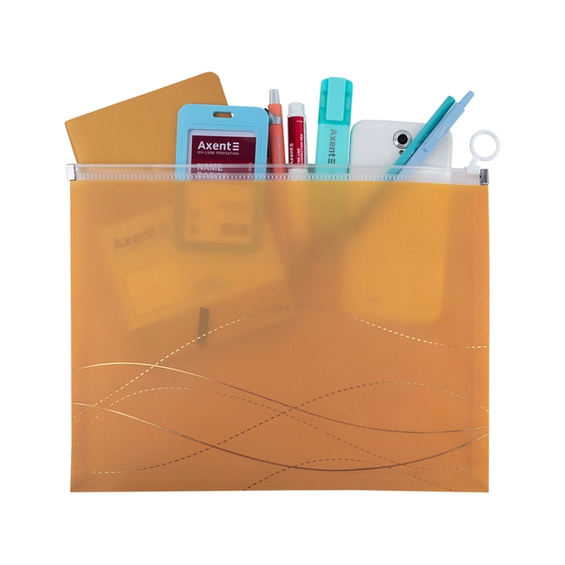 Папка на блискавці Axent zip-lock А4 Waves-1 (1497-40-A) - picture 3