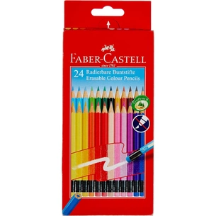 Олівці кольорові Faber-Castell Classic Colours з гумкою 24 кольори (116625) (30295) зображення 1
