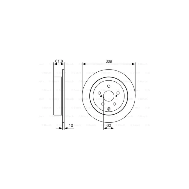 Гальмівний диск Bosch 0 986 479 T04 - зображення 1